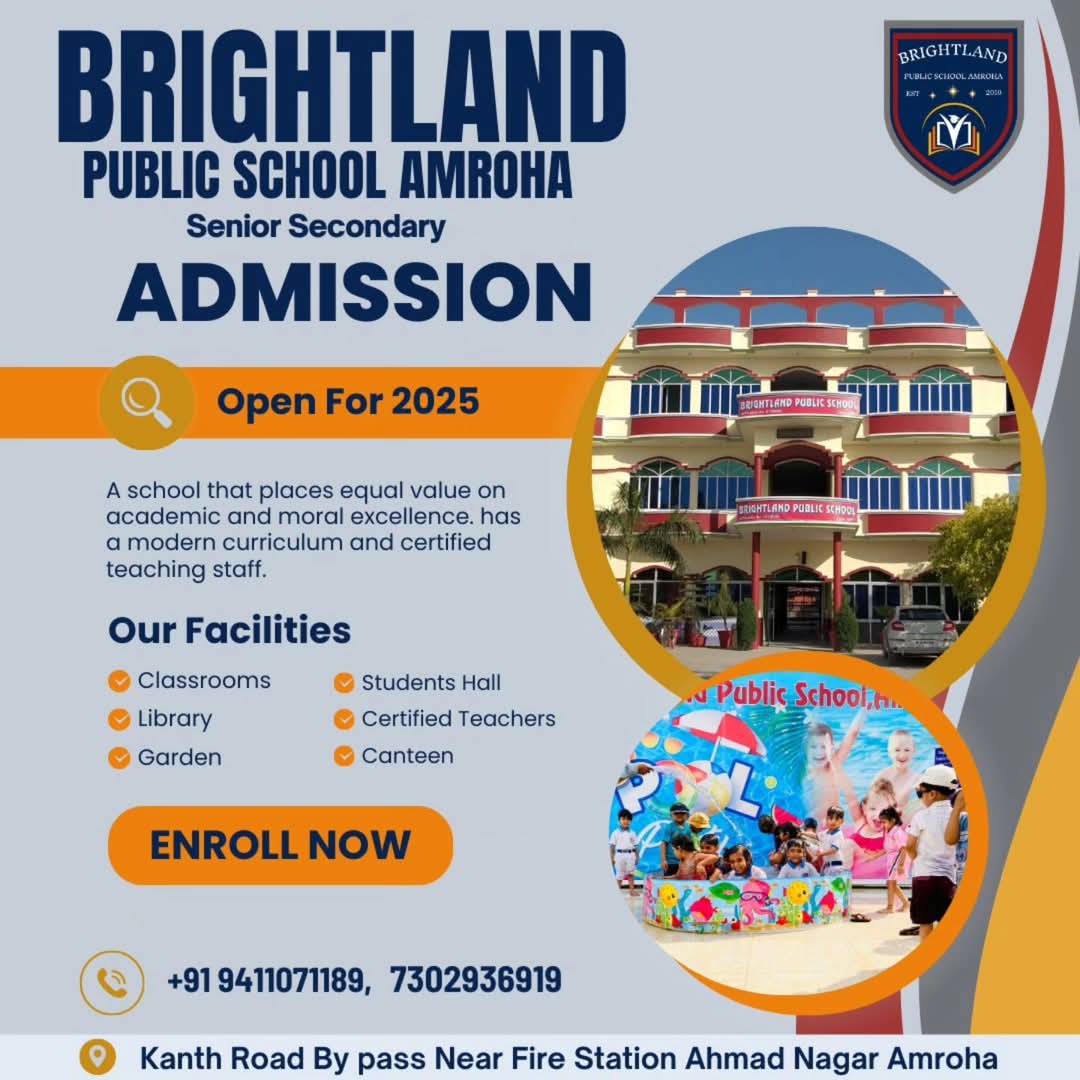 ADDMISSION OPEN 2025-26 | Brightland Public School